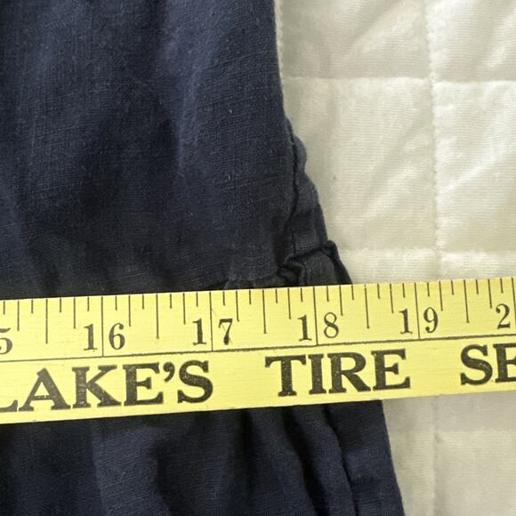 THE WHITE COMPANY Womens Dress 8 Blue Linen Midi Strappy Minimalist Summer Beach - Picture 8 of 10